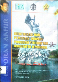 Image of Identifikasi Dan Pemetaan Inovasi Program Pemerintah Kabupaten jembrana