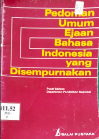 Image of Pedoman umum Ejaan Bahasa Indonesia Yang Disempurnakan