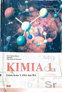 Image of Kimia 1 Untuk Kelas X SMA dan MA